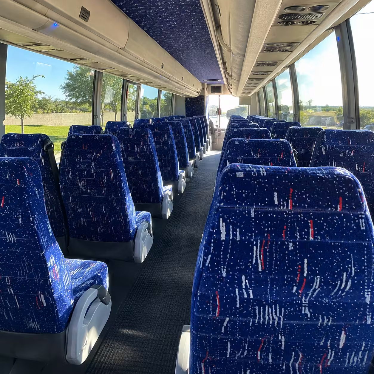 40 56 passenger charter bus interior